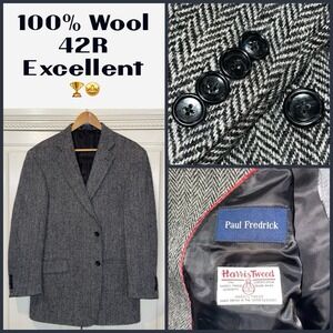 Paul‎ Fredrick Harris Tweed Blazer Men 42R Herringbone Business Wedding JHL220W